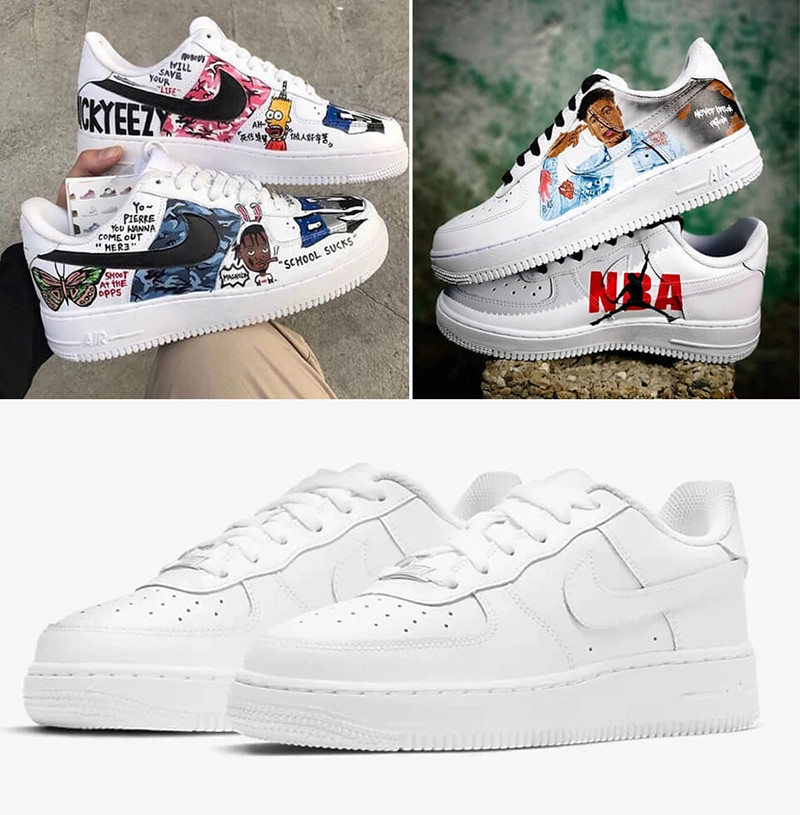 Đôi giày thể thao nam Nike Air Force 1 trắng tinh tế, thiết kế năng động phù hợp đi chơi.