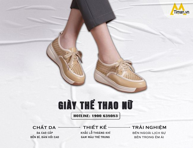 Đôi giày thể thao nữ siêu nhẹ được kiểm tra kỹ lưỡng về chất liệu và đường may