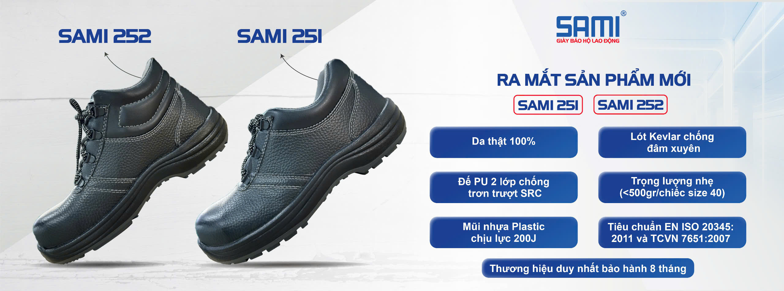 Giày bảo hộ Sami bền bỉ cho công trường