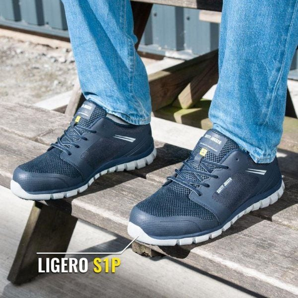Giày bảo hộ siêu nhẹ Jogger Ligero S1P màu xanh, thiết kế thể thao hiện đại