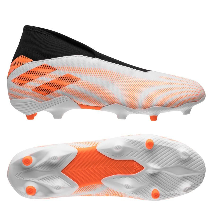Giày bóng đá Adidas Nemeziz .3 FG/AG không dây màu trắng cam đen
