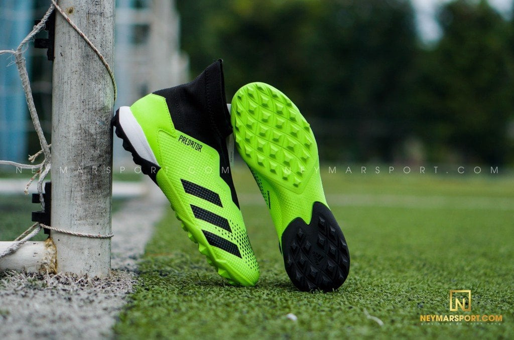 Giày bóng đá không dây Adidas Predator 20.3 Laceless Precision To Blur màu xanh lá