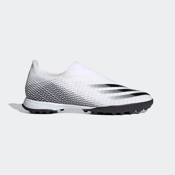 Giày bóng đá không dây Adidas X Ghosted .3 Laceless TF Inflight trắng đen