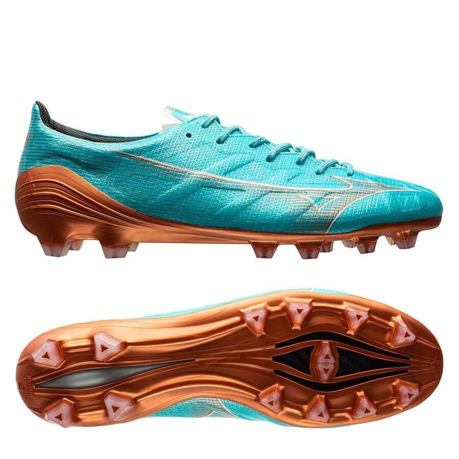 Giày bóng đá Mizuno FG Alpha Azure Blue xanh ngọc
