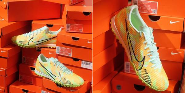 Giày bóng đá Nike Mercurial Vapor 15 Academy TF, phiên bản giá phải chăng với upper da nhân tạo và đệm Zoom.