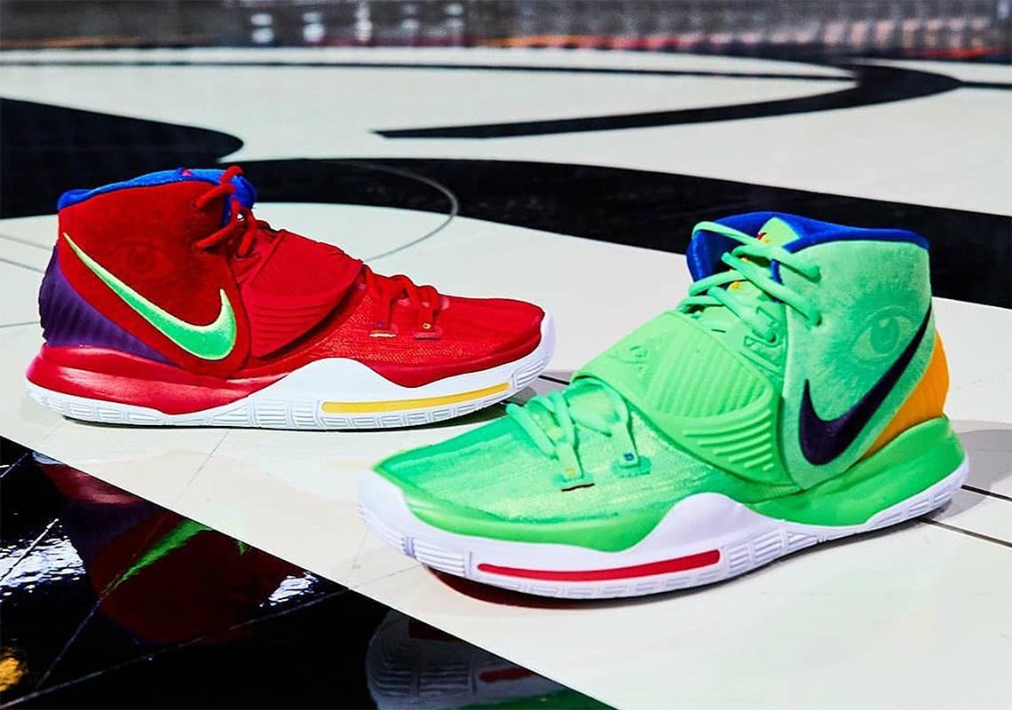 Giày bóng rổ Kyrie 6 phiên bản PE Invitational màu xanh lá phối
