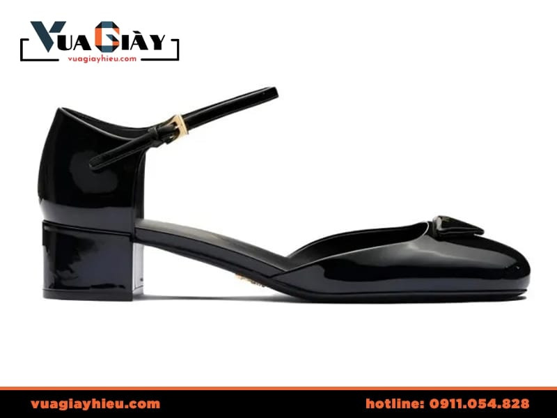 Giày cao gót Prada Patent Leather Pumps màu đen tinh tế