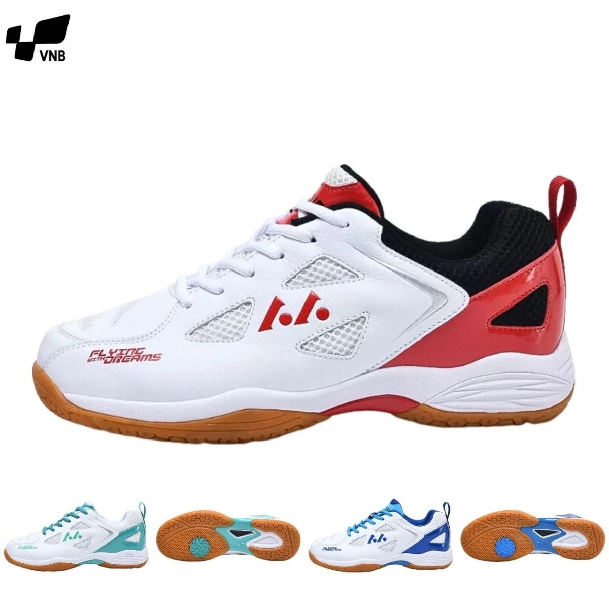 Giày cầu lông Lefus L022, một mẫu giày thể thao Asian có thiết kế hiện đại, nhiều màu sắc và khả năng bám sân vượt trội.