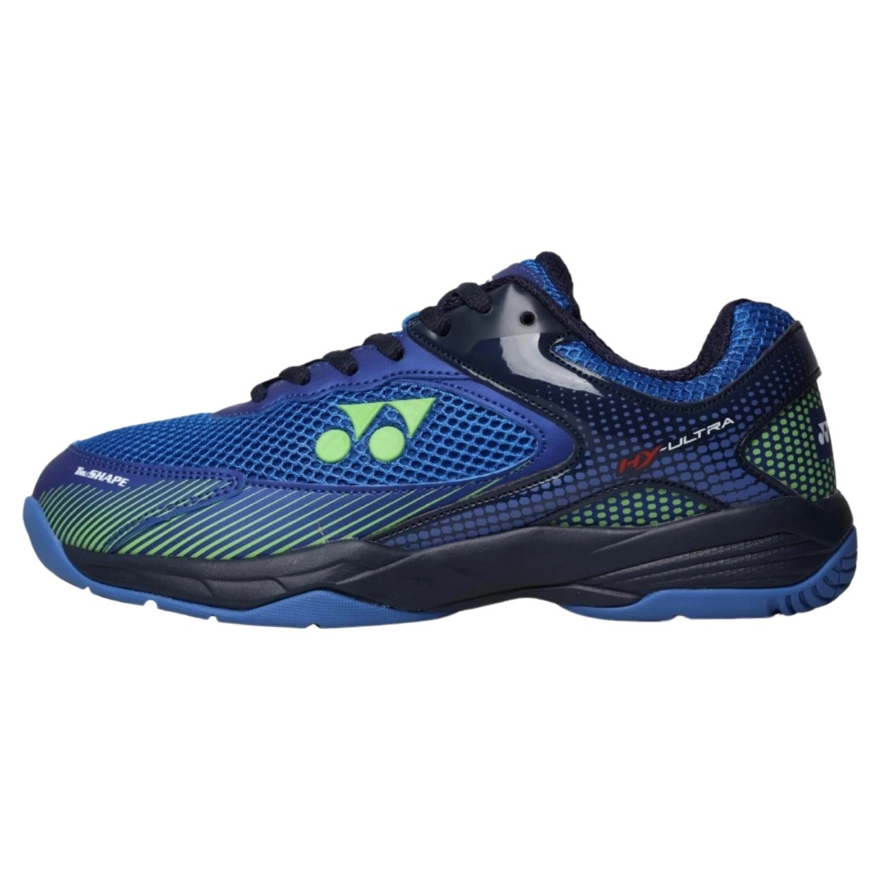 giày cầu lông Yonex Hy Ultra màu xanh dương chanh nổi bật
