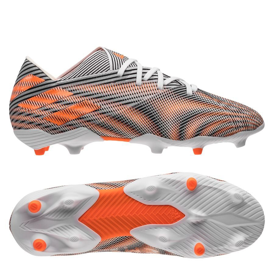Giày đá bóng Adidas Nemeziz .2 FG/AG trắng cam đen cho sân cỏ tự nhiên và nhân tạo