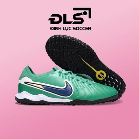Giày đá bóng đẹp Nike Tiempo Legend 10 Pro Xanh Lá Đậm Lưỡi Gà Liền TF