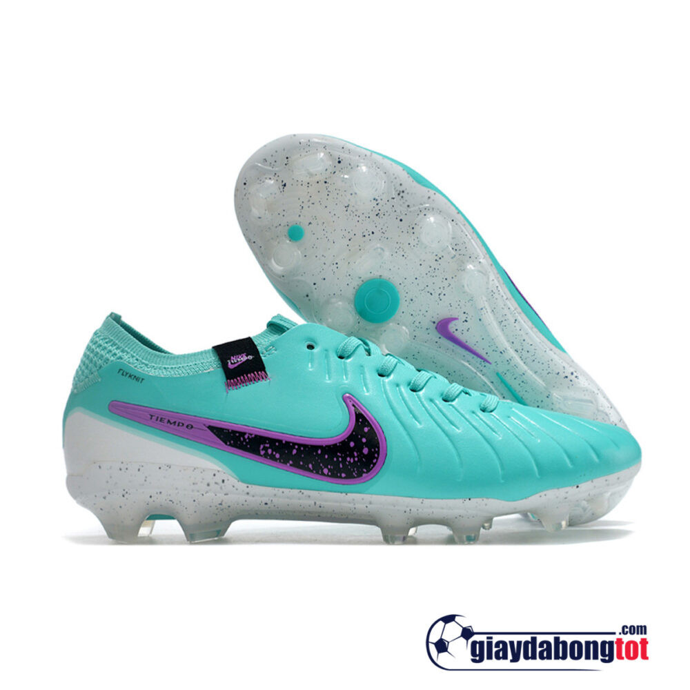 Giày đá bóng đinh FG giá rẻ Nike Tiempo Legend 10 Elite màu xanh ngọc