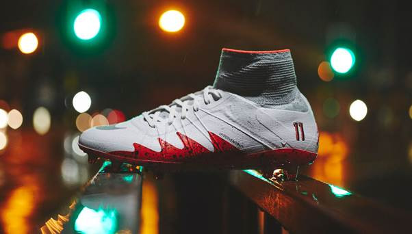 Giày đá bóng Nike Hypervenom 2 NJR Jordan trắng của Neymar