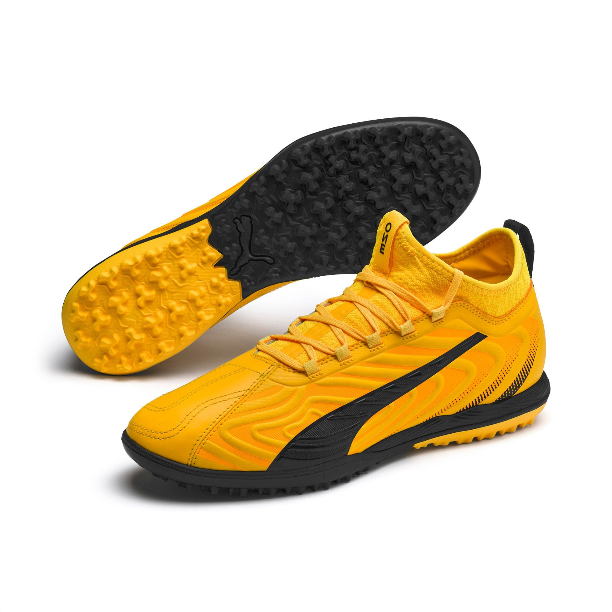 Giày đá bóng Puma One 20.3 TT vàng cam đen