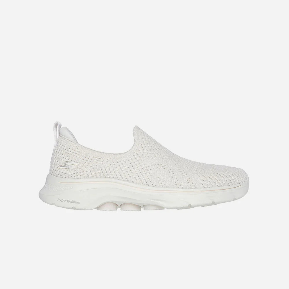 Giày đi bộ nữ Skechers Go Walk 7 màu trắng, thoải mái và hỗ trợ cho hoạt động đi bộ hàng ngày, là mẫu giày thể thao skechers chính hãng.