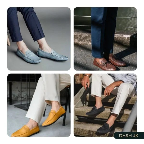 Giày Driving Moccasin da mềm màu nâu đậm phù hợp lái xe