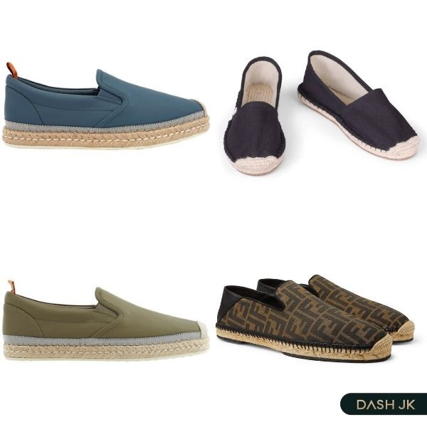 Giày Espadrille với đế cói đặc trưng