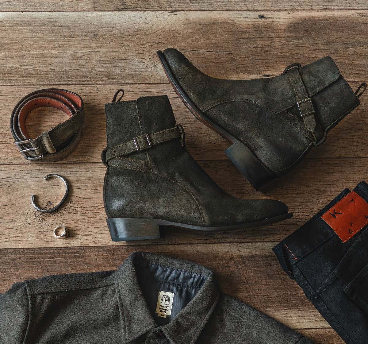 Giày Jodhpur Boots nâu da lộn