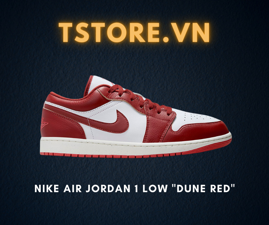 Giày Jordan màu đỏ đô Air Jordan 1 Low Dune Red FJ3459-160 mặt trước