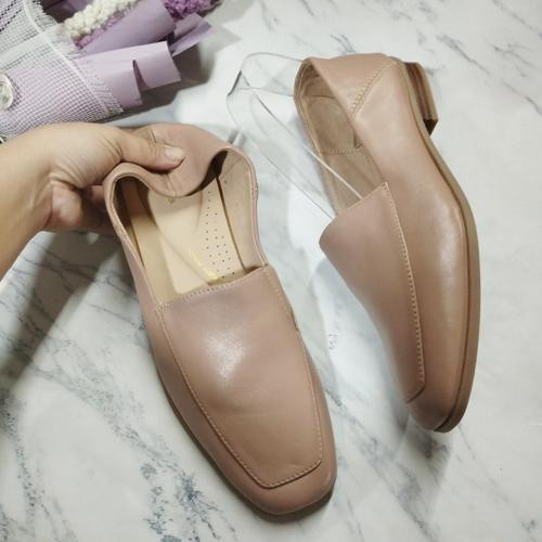 Giày Loafer da thật màu đen phong cách thanh lịch