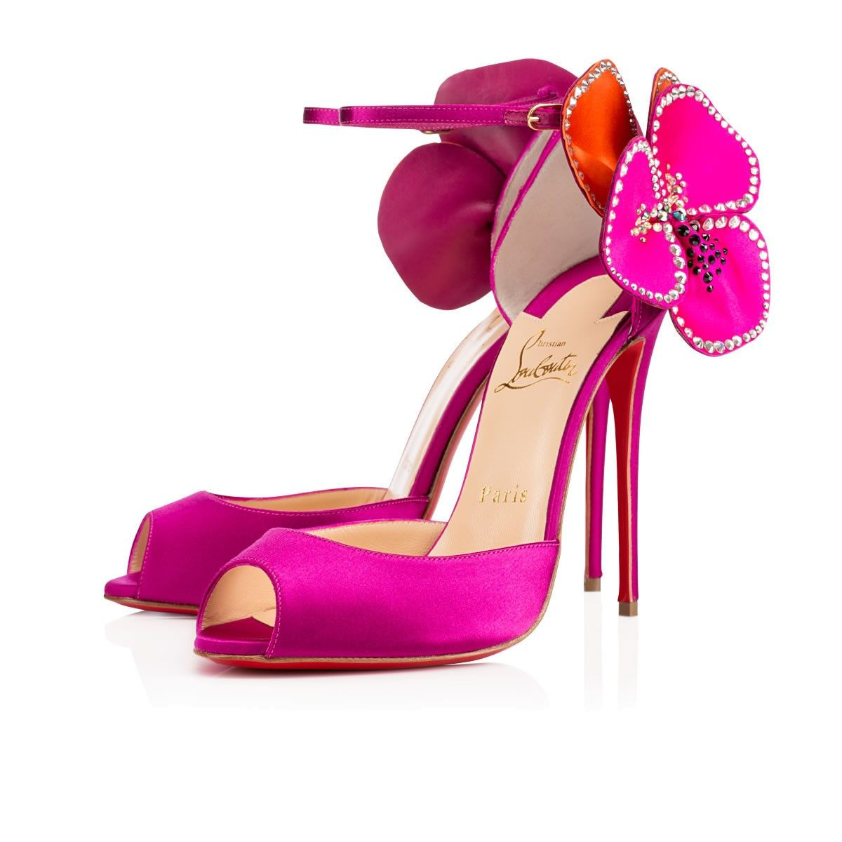 Giày Louboutin Pensamoi với hoa đá