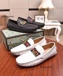 Giày lười Gucci nam kiểu driver với dải Web đặc trưng, mang lại sự thoải mái tối đa