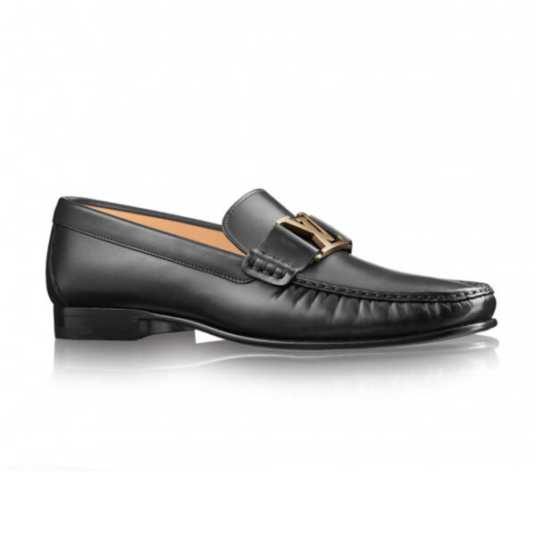 Giày lười Louis Vuitton Montaigne Loafer đế cao khóa vàng