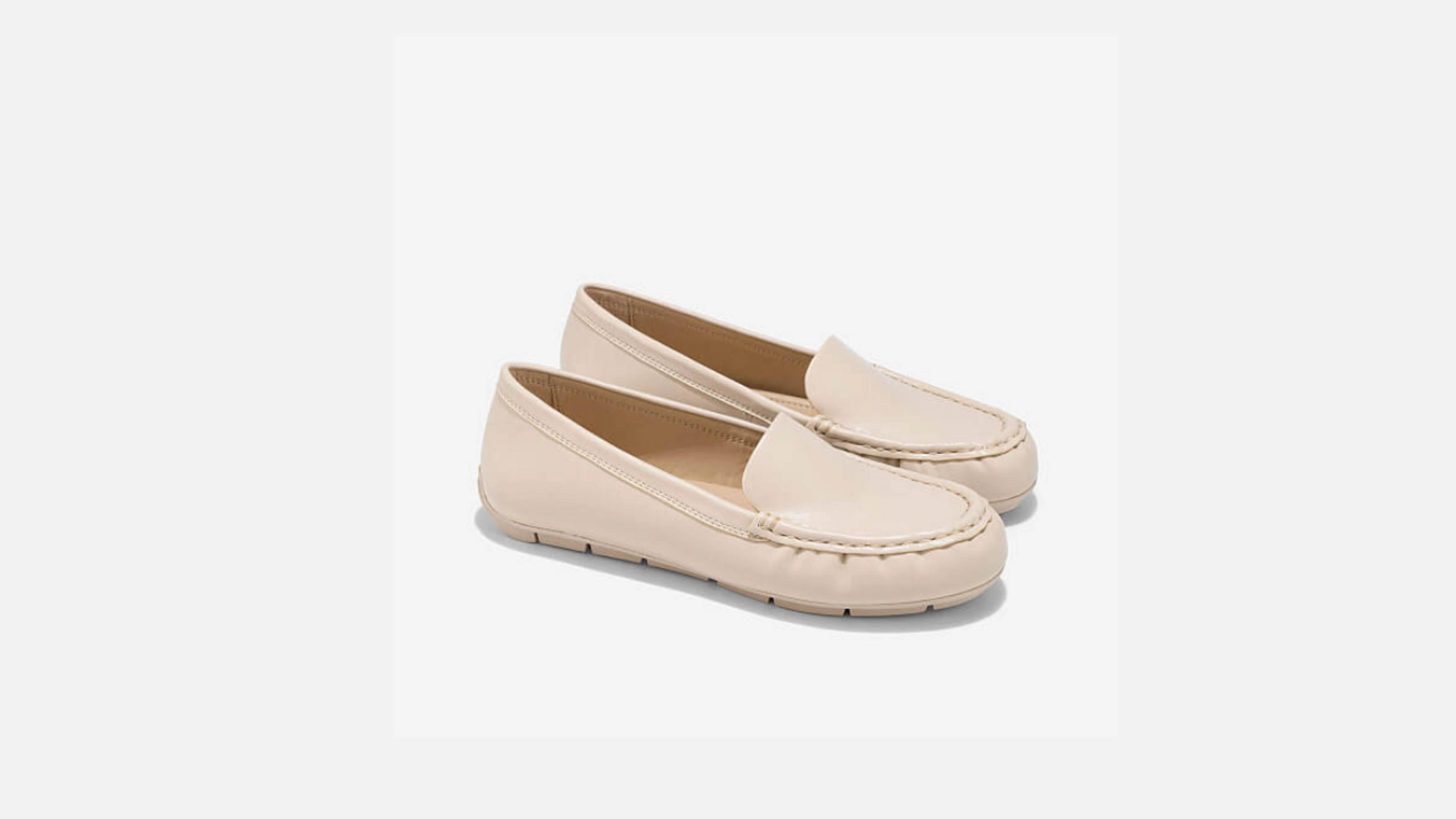 Giày lười Moccasin Basic màu kem thanh lịch Vascara