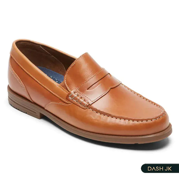 giày lười nam cao cấp nhập khẩu Rockport Penny Loafer màu nâu