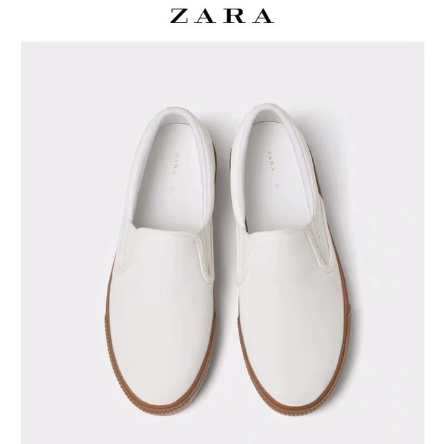 Giày lười nam màu trắng Zara phong cách thời thượng, đa năng