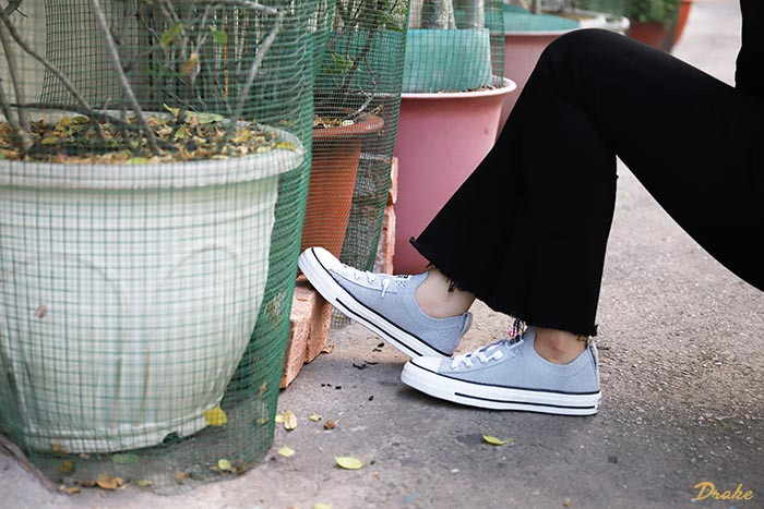 Giày lười vải nam Converse Shoreline màu trắng với chi tiết dây cố định