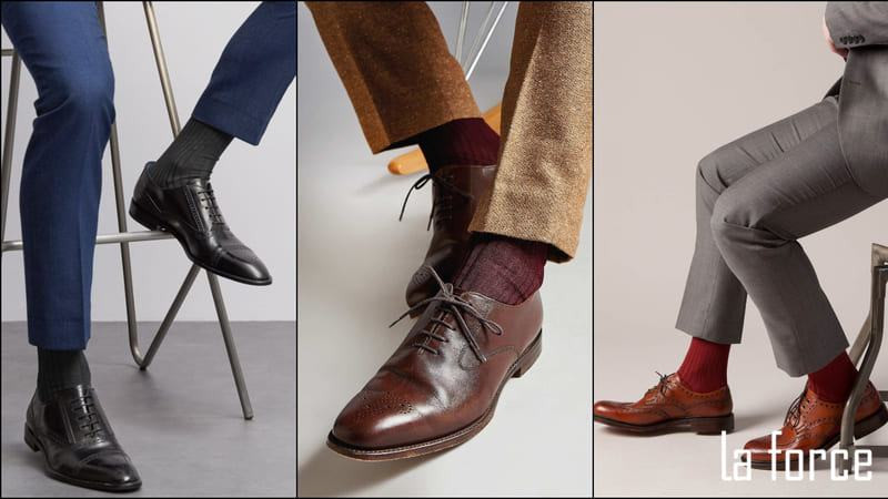 Giày Monk Strap nâu kết hợp quần âu đen