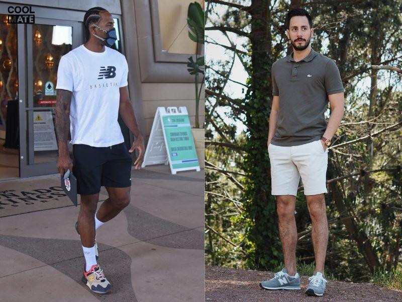 Giày New Balance nam mix cùng quần short mang đến sự trẻ trung và năng động