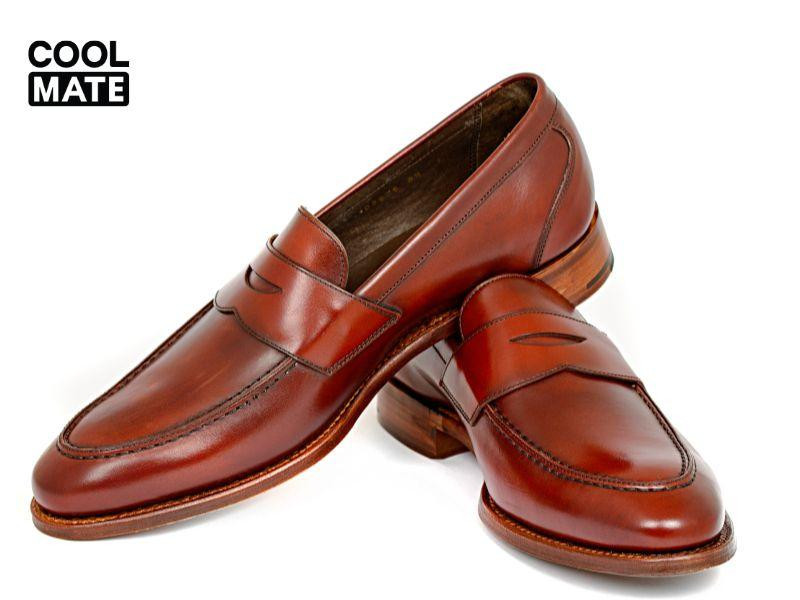Giày Penny Loafer màu nâu cổ điển