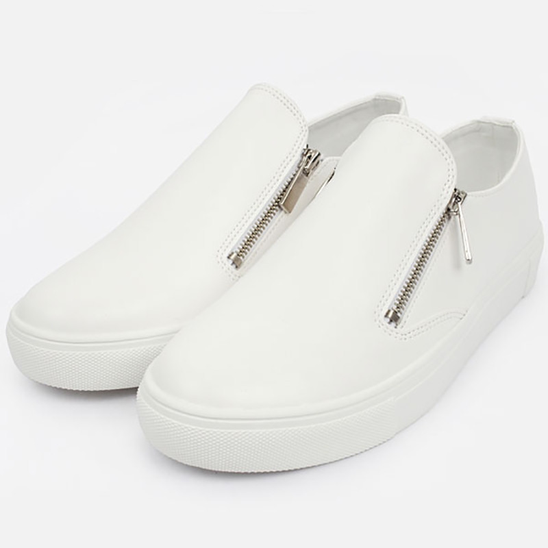 Giày Slip-on nam trơn màu phối khóa kéo ShoeOne