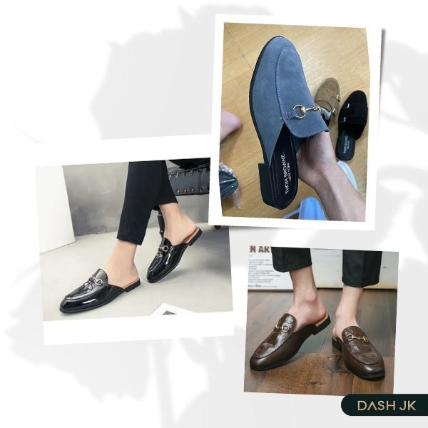 Giày Slippers bằng nhung cao cấp với họa tiết thêu tinh xảo