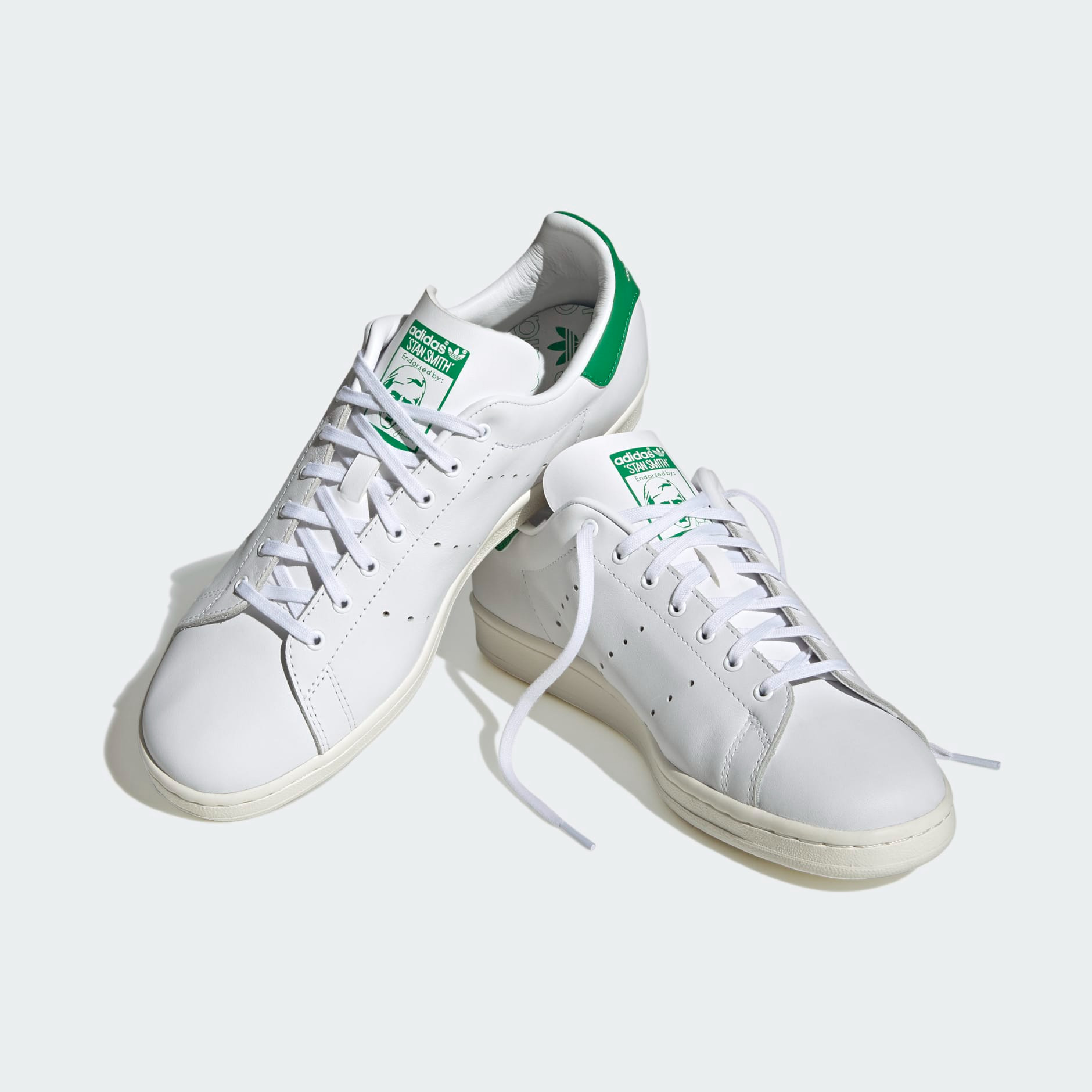 giày sneaker Adidas Stan Smith nữ tối giản màu trắng xanh