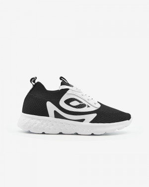Giày sneaker bé trai màu đen năng động cho hoạt động hàng ngày
