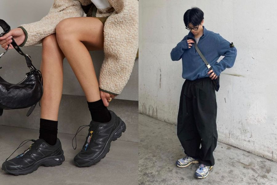 Giày sneaker Gorpcore với thiết kế chắc chắn, bền bỉ, dẫn đầu các giày sneaker hot 2025