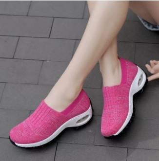 Giày sneaker không dây nữ đế cao trắng tinh tế