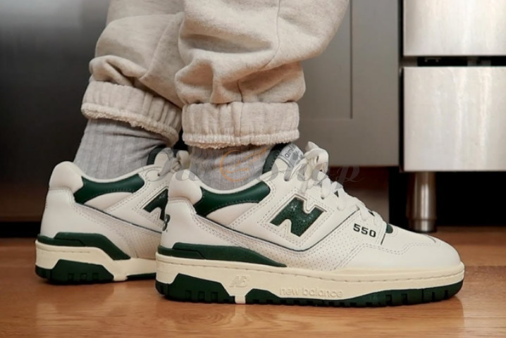 Giày sneaker nam 2024 New Balance 550 Aimé Leon Dore White Green