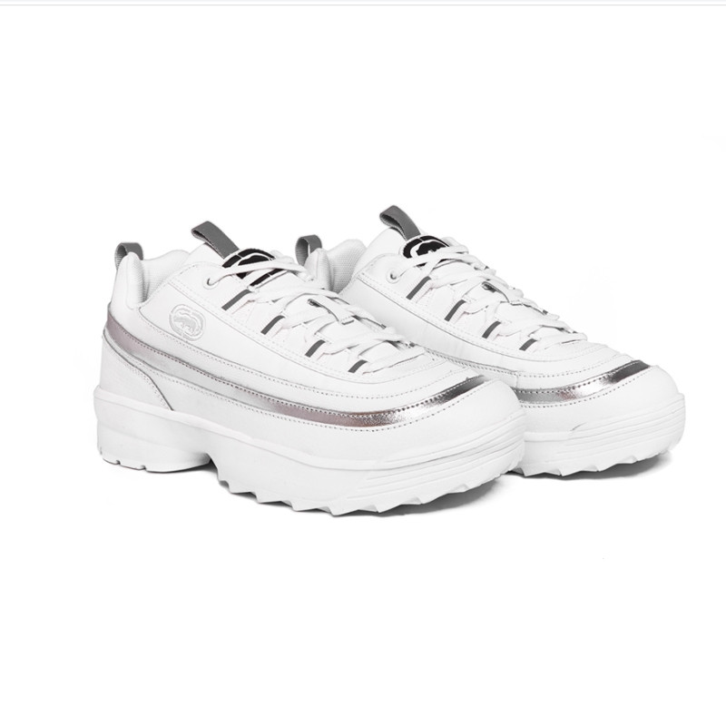 Giày sneaker nam đế cao Ecko Unltd màu trắng, chất liệu da cao cấp, thiết kế năng động
