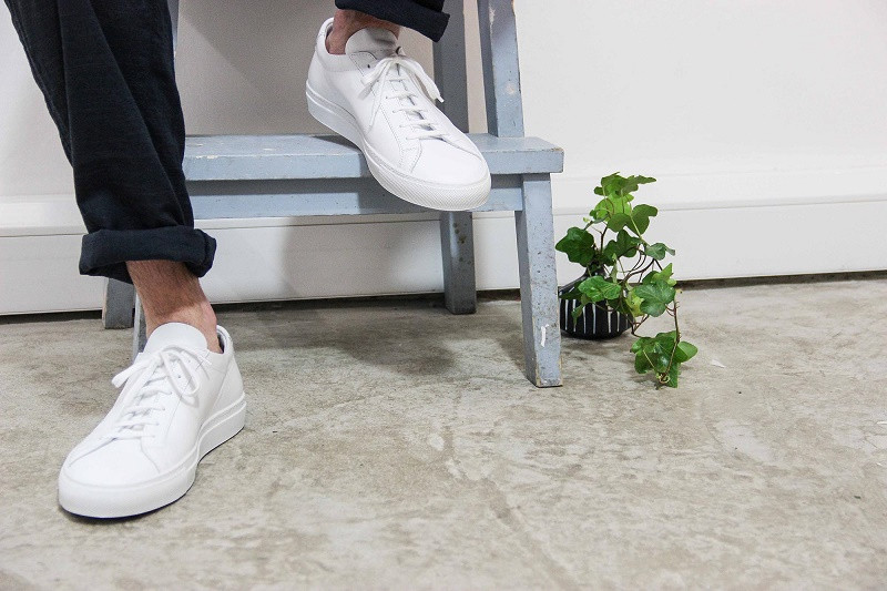 Giày sneaker nam trắng Common Projects Achilles Low Top thanh lịch