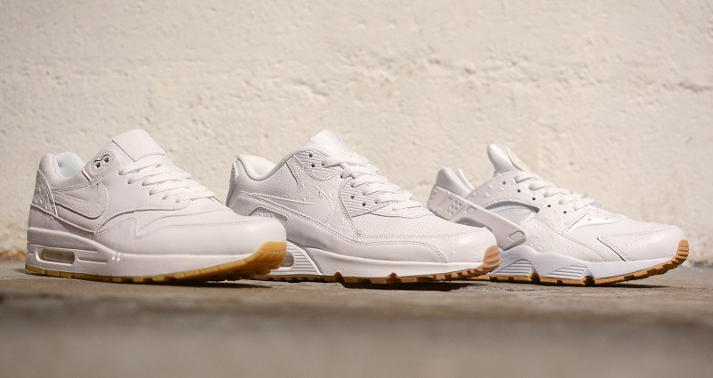 Giày sneaker nam trắng Nike Air Huarache Premium đế cao thời trang