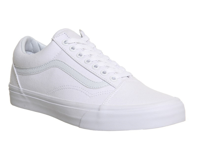 Giày sneaker nam trắng Vans Old Skool phong cách cổ điển dải Jazz