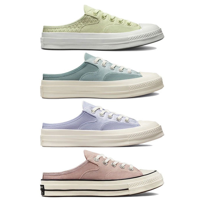 Giày sục Converse nữ màu đỏ cá tính, phối cùng quần áo tối màu nổi bật