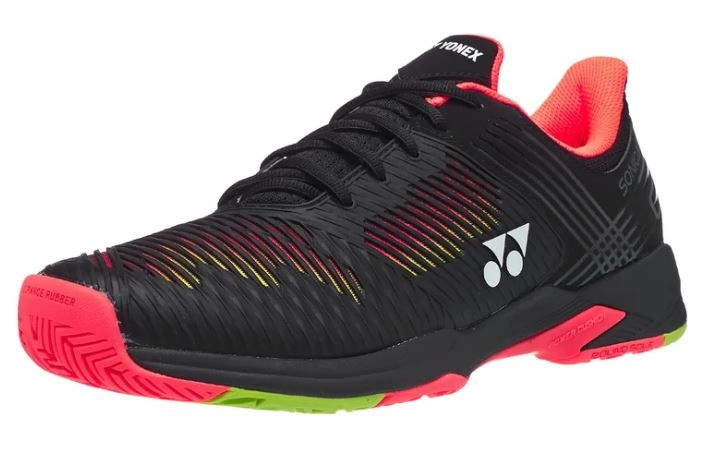 Giày tennis Yonex Power Cushion Sonicage 2 Black Yellow, lựa chọn tối ưu cho hiệu suất 2024.
