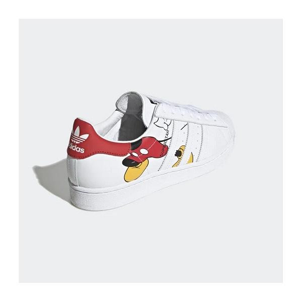 Giày thể thao độn đế nữ Adidas Superstar Mickey Mouse trắng