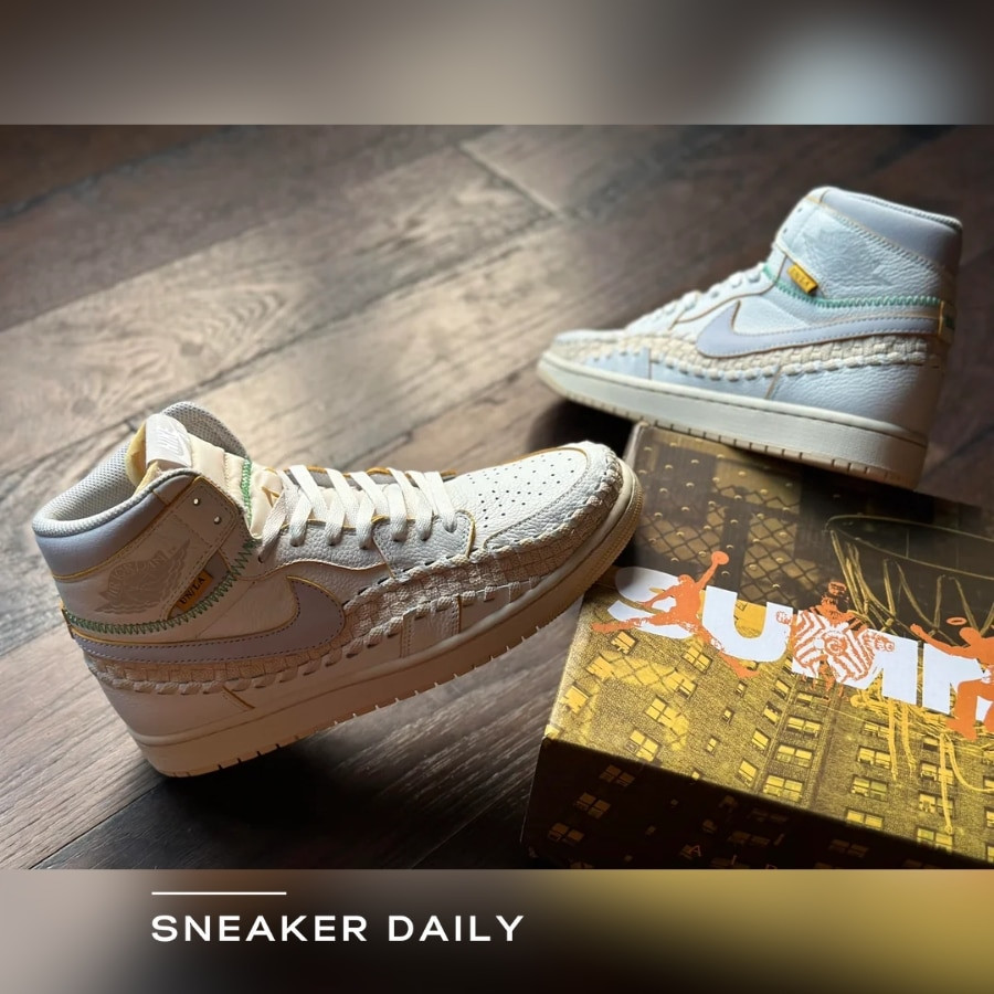 Giày thể thao Jordan 1 Retro High OG SP Union LA Bephies Beauty Supply Woven đen trắng