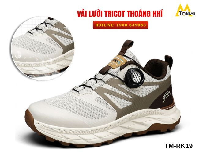 Giày thể thao nam TM-RK19 với chất liệu vải lưới thoáng khí, thích hợp cho việc đi làm mùa hè